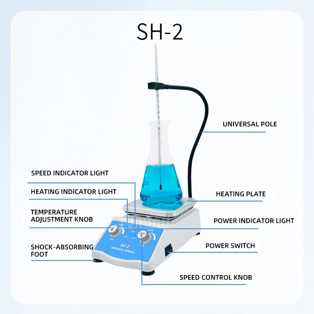 SH-2 Magnetic Stirrer with Hea - Lab Magnetic Stirrer Hot Plate 评论和价格