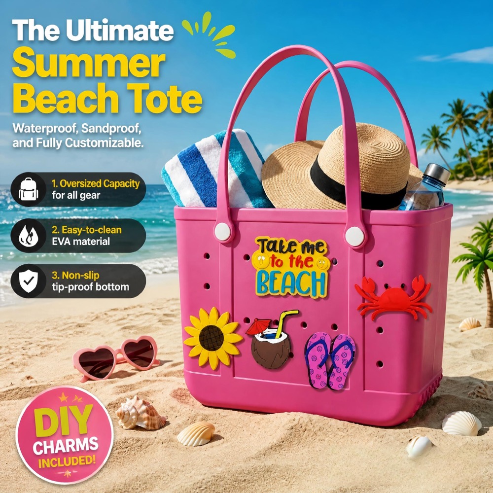 Ladies Oversized Rubber Beach  - Packaging 评论和价格