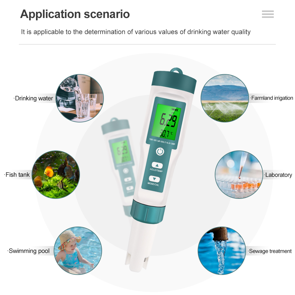 7 In 1 Digital Water Quality T - Ph Meter Digital Water Tester 评论和价格